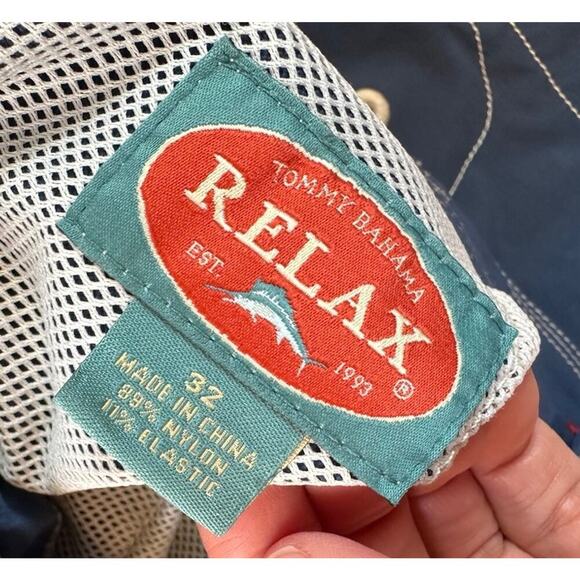 Tommy Bahama Cargo Swim Shorts Size 32 Men’s Blue - Picture 4 of 10